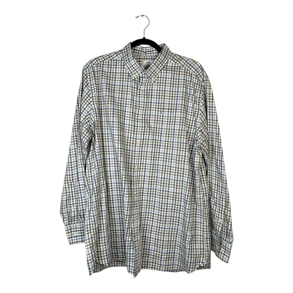 SOUTHERN TIDE Classic Fit Spring Colors Plaid Button Down Shirt Men's Size Large